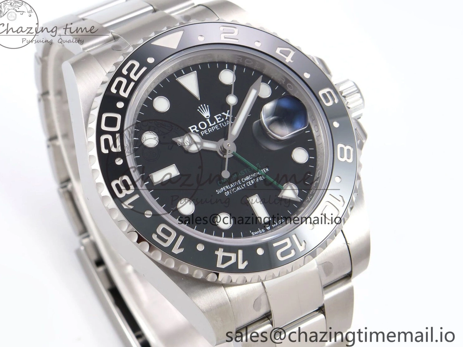 Good Copy Rolex Watches GMT-Master Bracelet Best Practical SH3285 CHS II Oyster GRNR 1019 EF on 904L 1:1 Edition 126710 1223